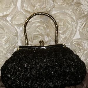 Raffia crochet arm bag